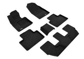 2015-2022 Volvo XC90 T5 Floor Mats Liners Front and Rear Row Elegant Black