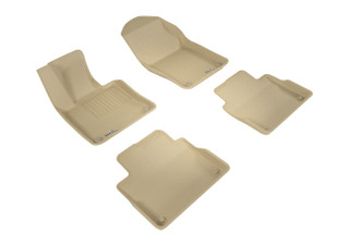 2017-2021 Volvo V90 Floor Mats Liners Front and Rear Row Kagu Tan