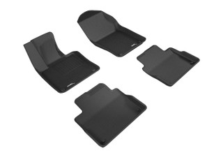 2017-2021 Volvo V90 Floor Mats Liners Front and Rear Row Kagu Black