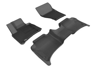 2011-2017 Volkswagen Touareg Floor Mats Liners Front and Rear Row Kagu Black