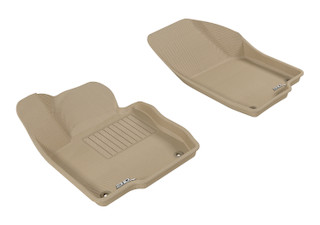 2012-2019 Volkswagen Passat Floor Mats Liners Front Row Kagu Tan