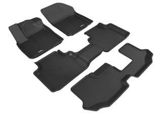 2018-2022 Volkswagen Atlas Floor Mats Liners Front and Rear Row Kagu Black 7 Seat