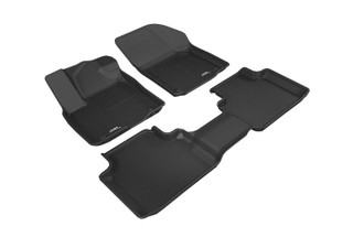 2018-2022 Volkswagen Atlas Floor Mats Liners Front and Rear Row Kagu Black
