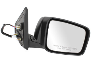 2008-2015 Nissan Rogue Side View Door Mirror , Power Glass , Heated , Paintable - Passenger Right Side