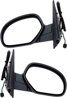 2007-2014 Chevrolet Suburban Side View Door Mirror , Power Glass , Heated , Chrome - Driver and Passenger Side