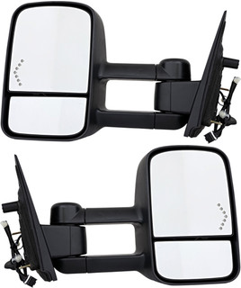 2015-2018 Chevrolet Silverado 2500 Side View Door Mirror , Power Glass , Heated , Textured , Turn Signal - Driver and Passenger Side