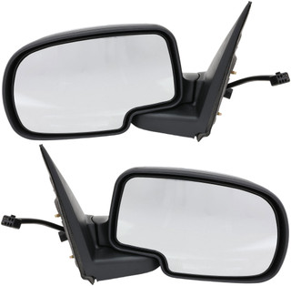 1999-2000 Chevrolet Silverado 2500 Side View Door Mirror , Power Glass , Non-Heated , Chrome - Driver and Passenger Side