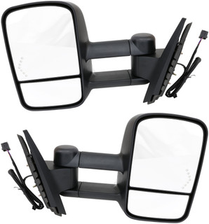 2007-2014 Chevrolet Silverado 2500 Side View Door Mirror , Power Glass , Heated , Textured , Turn Signal - Driver and Passenger Side