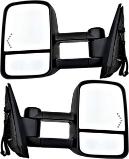 2007-2014 GMC Sierra 3500 Side View Door Mirror , Power Glass , Heated , Textured , Turn Signal - Driver and Passenger Side