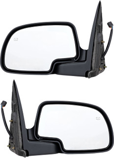 2000-2002 GMC Yukon Side View Door Mirror , Power Glass , Heated , Chrome - Driver and Passenger Side