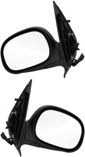 1998-2002 Ford Expedition Side View Door Mirror , Power Glass , Non-Heated , Chrome - Driver and Passenger Side