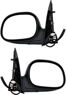 1998-2001 Ford F-250 Side View Door Mirror , Power Glass , Non-Heated , Chrome - Driver and Passenger Side
