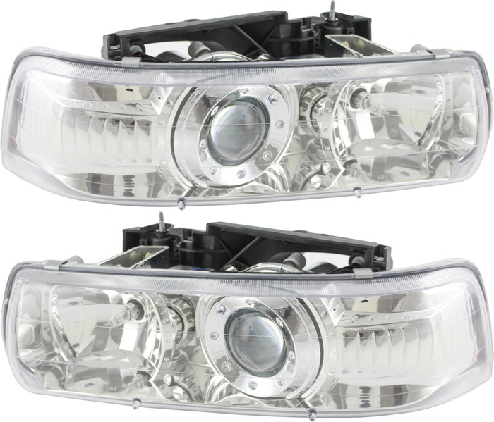 2002 Chevrolet Tahoe Headlight Set Halogen Pair Driver and Passenger Side