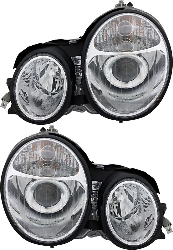 1998 Mercedes-Benz E430 Headlight Set Halogen Pair Driver and Passenger Side