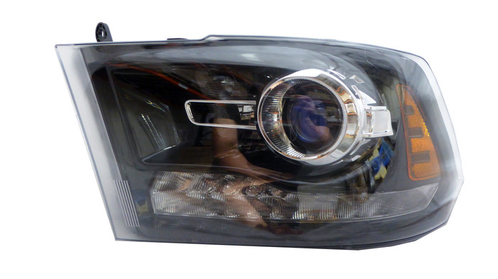 2012 Ram 3500 Headlight Set Halogen Black Housing Pair Driver and Passenger Side