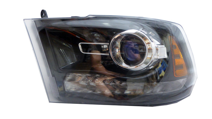 2012 Ram 1500 Headlight Set Halogen Black Housing Pair Driver and Passenger Side