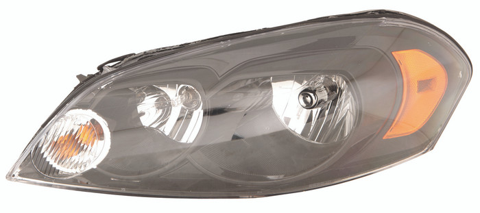 2007 Chevrolet Impala Headlight Set Halogen Black Housing Pair Driver and Passenger Side