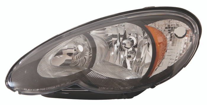 2009 Chrysler PT Cruiser Headlight Set Halogen Black Housing Pair Driver and Passenger Side