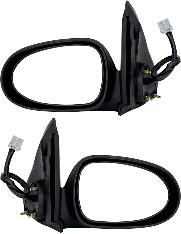 2001 Nissan Sentra Side Door View Mirror Power Operated Heated Non-Folding Pair Set Left Driver and Passenger Right Side