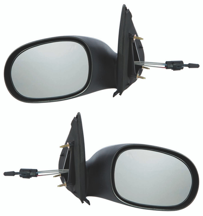 2000 Dodge Neon Side Door View Mirror Manual Remote Non-Heated Non-Folding Pair Set Left Driver and Passenger Right Side