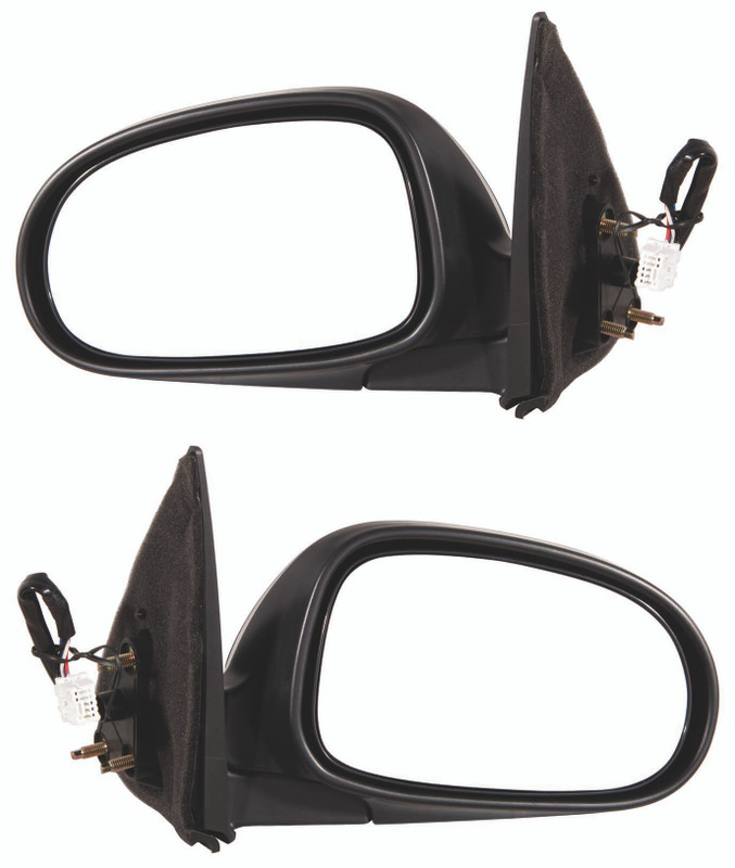 2002 Nissan Maxima Side Door View Mirror Power Operated Heated Folding Pair Set Left Driver and Passenger Right Side