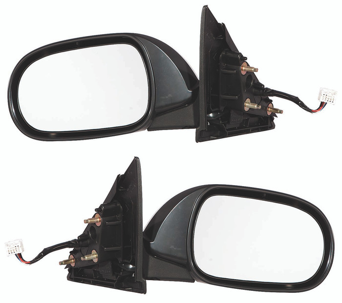 2004 Infiniti G35 Side Door View Mirror Power Operated Heated Folding Pair Set Left Driver and Passenger Right Side