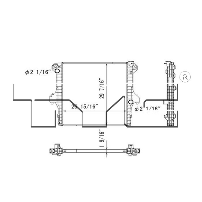 2009 Dodge Ram 3500 Radiator 6.7L 6 Cylinder
