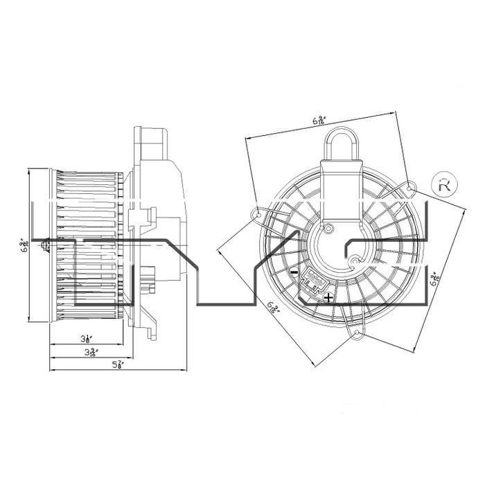 2013 Ford F-250 Super Duty HVAC Blower Motor Front