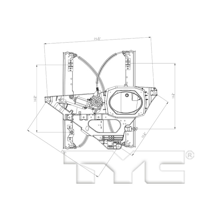 2004 Lincoln Navigator Power Window Motor and Regulator Assembly Front Right
