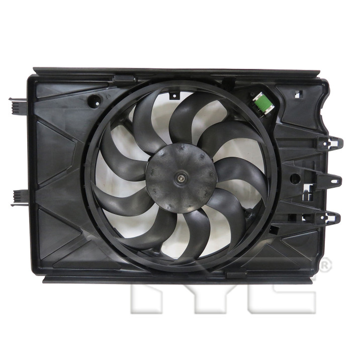 2014 Fiat 500L Dual Radiator and Condenser Fan Assembly