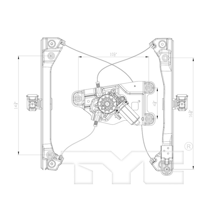 2015 Chevrolet Equinox Power Window Motor and Regulator Assembly Front Right