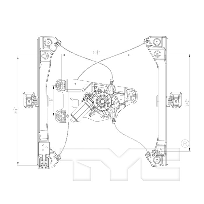 2015 GMC Terrain Power Window Motor and Regulator Assembly Front Left