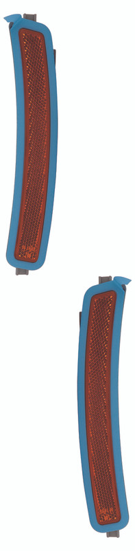 2017 BMW 540i Sedan 4 Door Bumper Reflector Front Pair Set Left Driver and Passenger Right Side