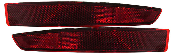 2015 Volkswagen Jetta Bumper Reflector Rear Pair Set Left Driver and Passenger Right Side