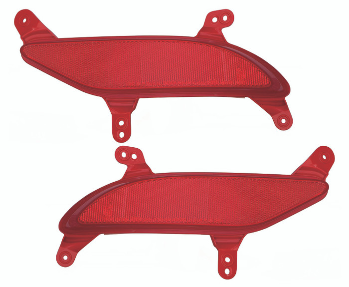 2014 Hyundai Santa Fe Sport Bumper Reflector Rear Pair Set Left Driver and Passenger Right Side