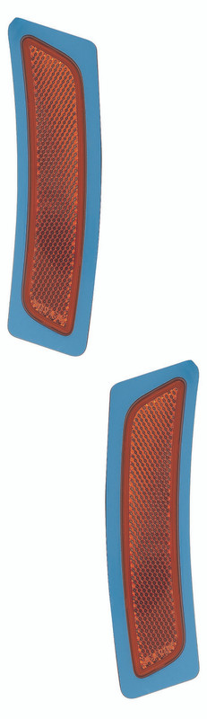 2016 BMW 535i Sedan 4 Door Bumper Reflector Front Pair Set Left Driver and Passenger Right Side