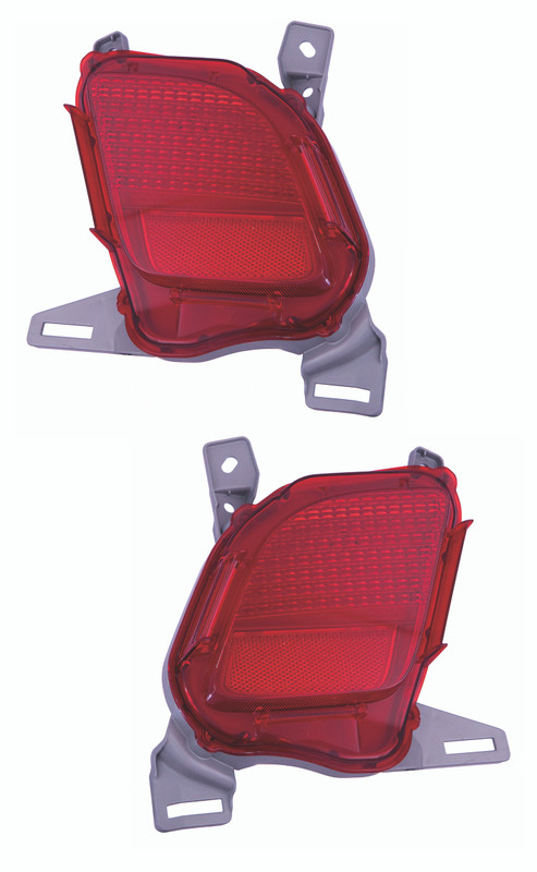 2015 Toyota Highlander Bumper Reflector Rear Pair Set Left Driver and Passenger Right Side