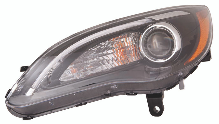 2011 Chrysler 200 Headlight Driver Left Side Halogen Black Trim