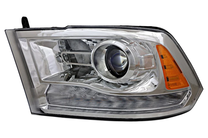 2016-2018 Ram 1500 Headlight Driver Left Side Halogen Chrome Trim