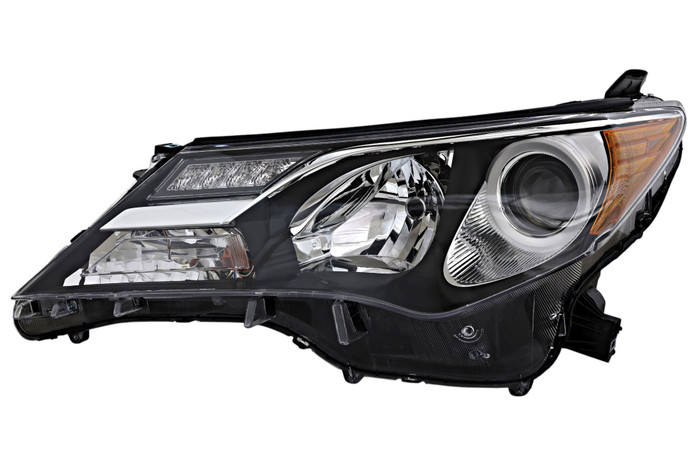 2013-2015 Toyota RAV4 Headlight Driver Left Side Halogen Black Trim Japan Built