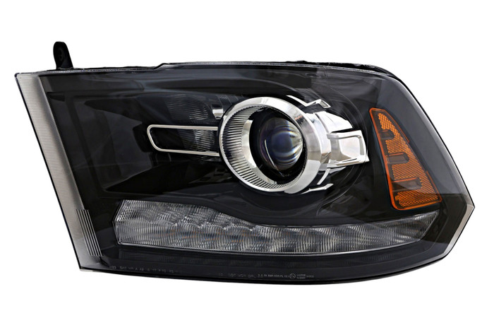 2013-2014 Dodge Ram 2500 Headlight Driver Left Side Halogen Black Trim