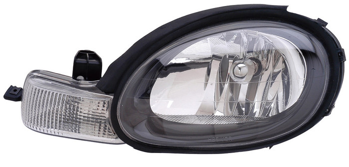 2001-2002 Dodge Neon Headlight Driver Left Side Halogen Black Trim