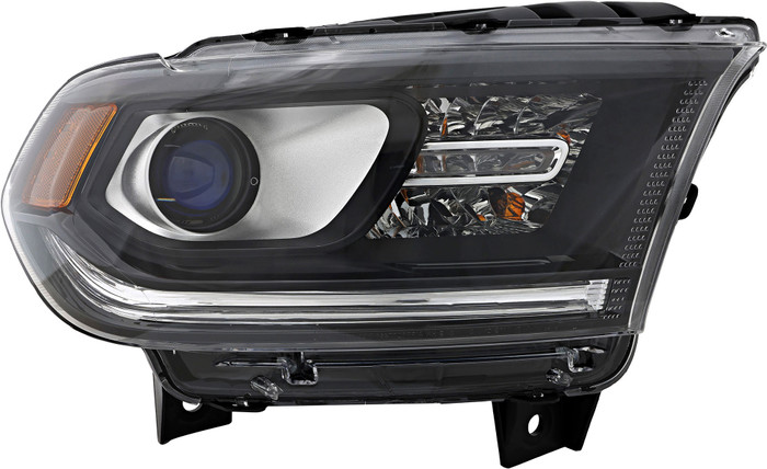 2014-2015 Dodge Durango Headlight Passenger Right Side Halogen Black Trim Without Daytime Running Lights