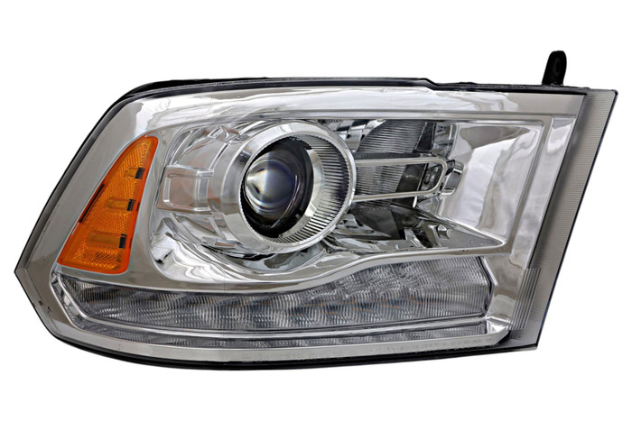 2016-2018 Ram 2500 Headlight Passenger Right Side Halogen Chrome Trim