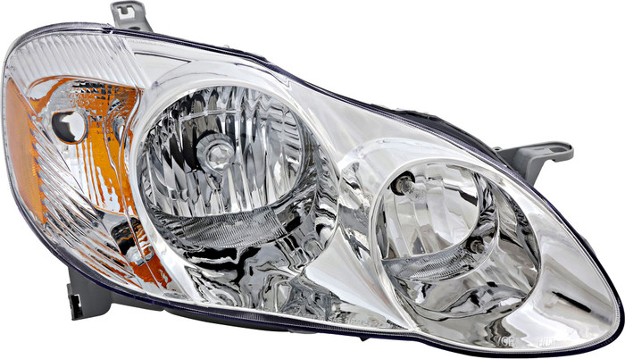 2003-2004 Toyota Corolla CE/LE Headlight Passenger Right Side Halogen Chrome Trim