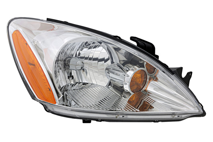 2004-2007 Mitsubishi Lancer Headlight Passenger Right Side Halogen Chrome Trim