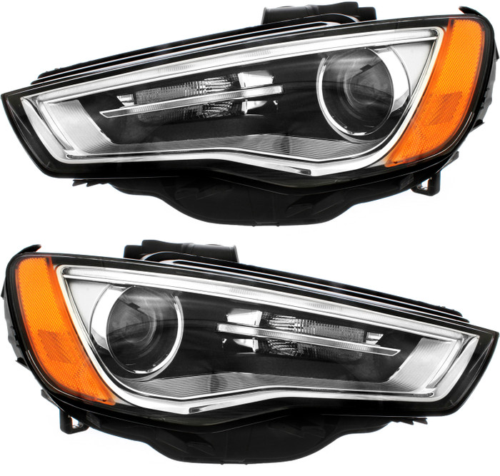 2015-2016 Audi S3 Headlights Driver Left and Passenger Right Side HID/Xenon