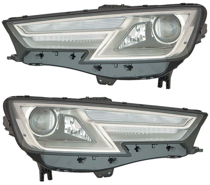 2017-2018 Audi S4 Headlights Driver Left and Passenger Right Side HID/Xenon