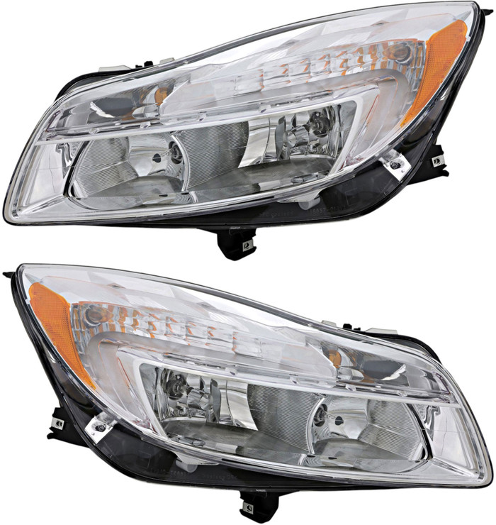 2011-2014 Buick Regal Headlights Driver Left and Passenger Right Side Halogen