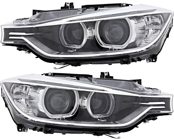 2012-2015 BMW 3 Series Headlights Driver Left and Passenger Right Side HID/Xenon